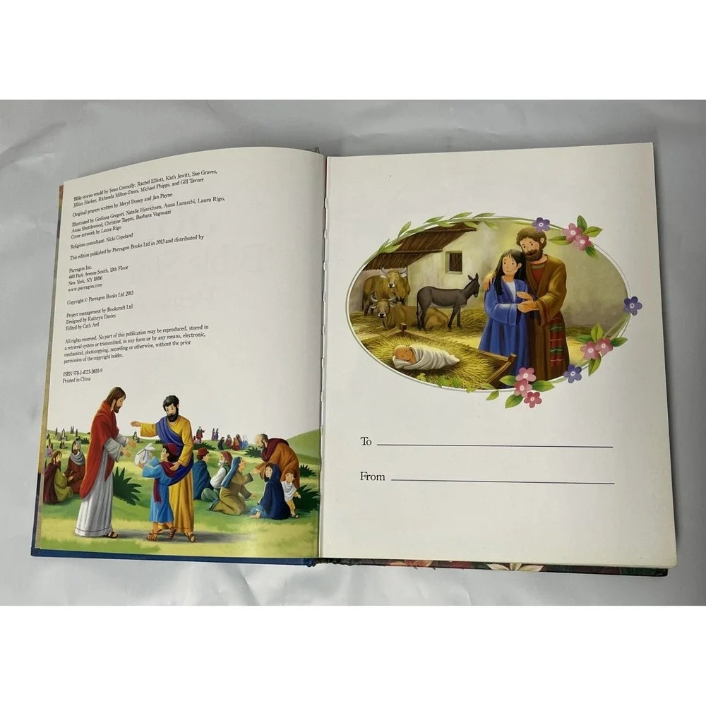 365 BIBLE STORIES AND PRAYERS‎ CHILDREN HARDCOVER BOOK ILLUSTRATED CHRISTIAN KID